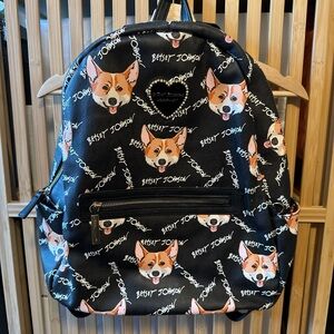 Betsey Johnson Corgi Pattern Backpack